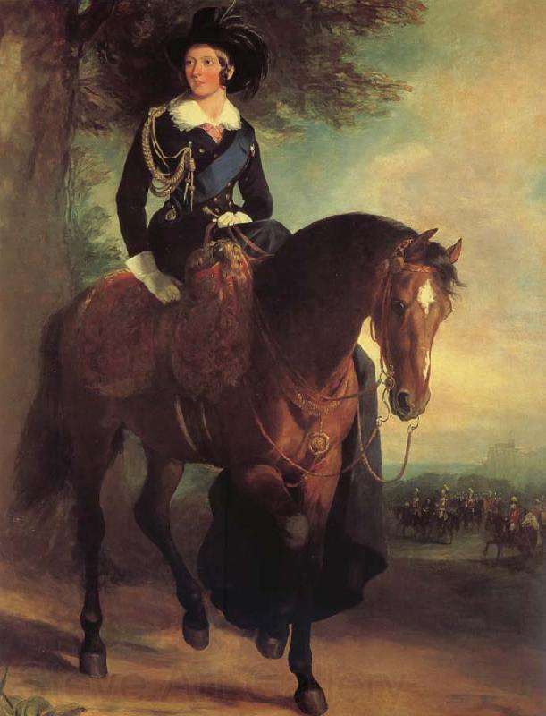 Francis Grant Portrait of Queen Victoria on Horseback Norge oil painting art